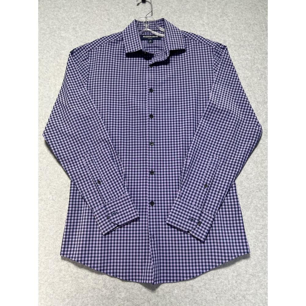 Mizzen+Main Leeward Men's Long Sleeve Shirt, Small , Plaid, Button-Up, Trim Fit